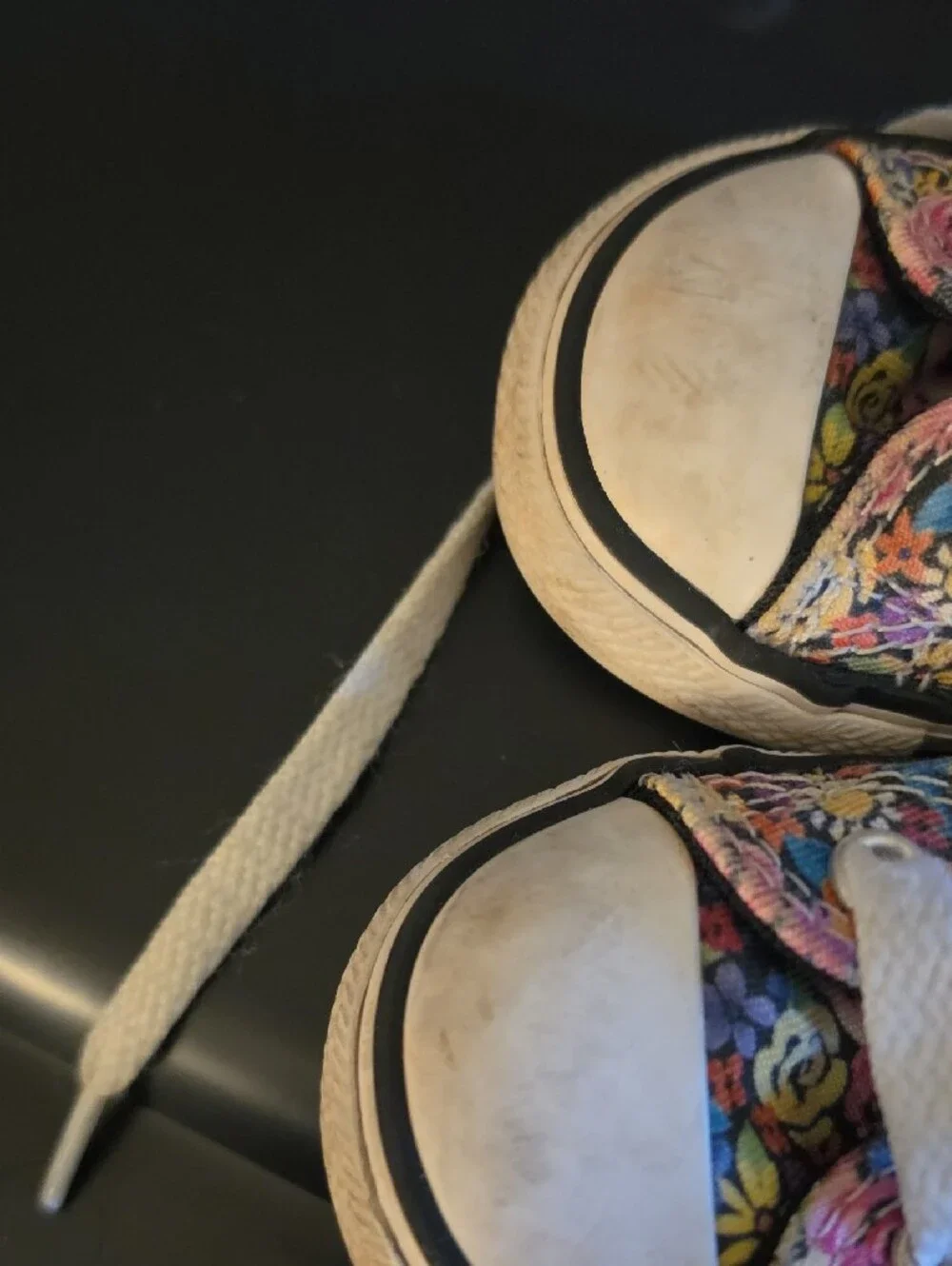 Kids Floral Canvas Converse Lace-Up Sneakers in Multicolor